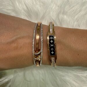 Rose Gold and Black Fashion Bracelet Set